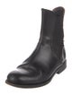 Alaïa Leather Scalloped Accent Chelsea Boots