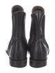 Alaïa Leather Scalloped Accent Chelsea Boots