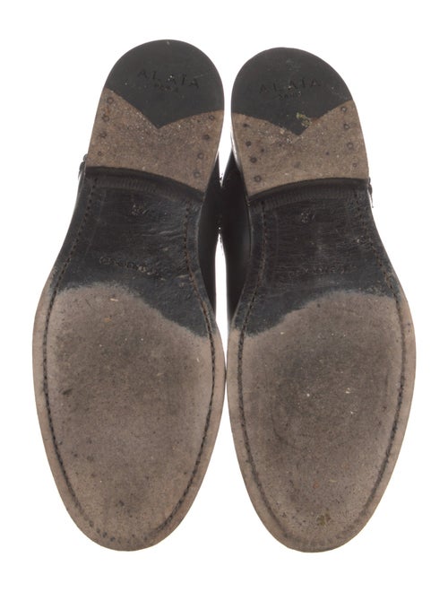 Alaïa Leather Scalloped Accent Chelsea Boots