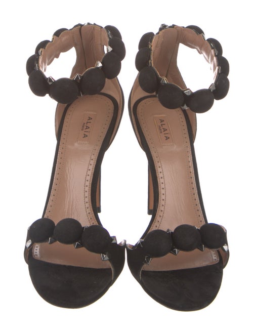 Alaïa Suede Studded Accents Sandals