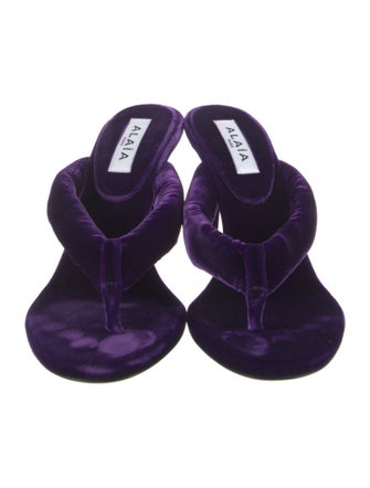 Alaïa Velvet Slides