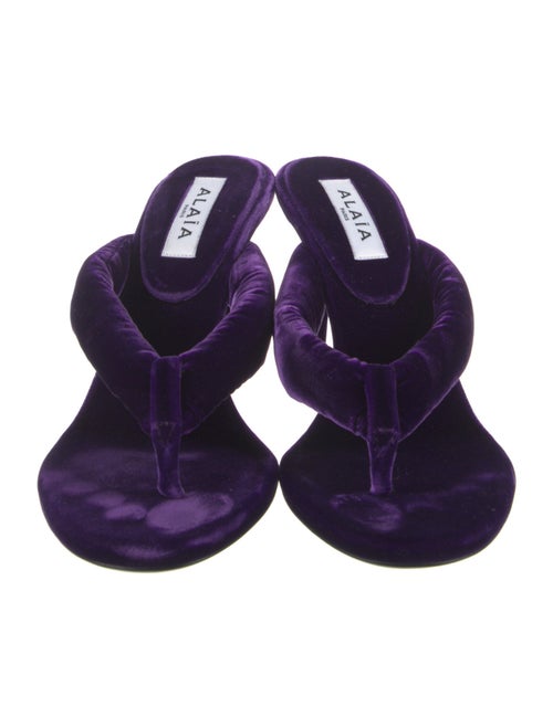 Alaïa Velvet Slides