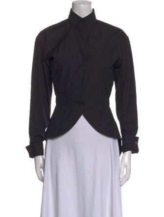 Alaïa Long Sleeve Button-Up Top