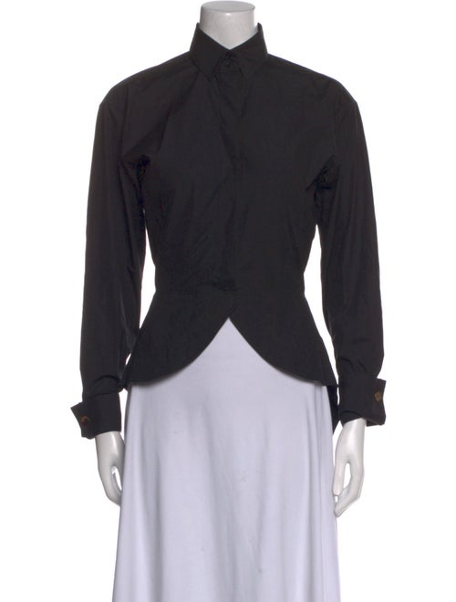 Alaïa Long Sleeve Button-Up Top