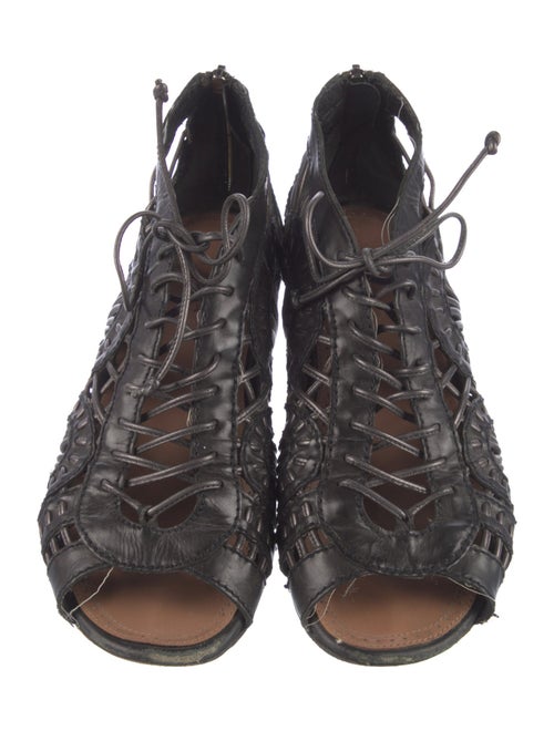 Alaïa Leather Gladiator Sandals