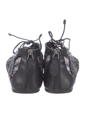 Alaïa Leather Gladiator Sandals