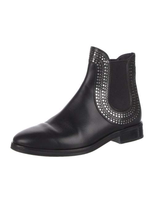 Alaïa Leather Lasercut Accents Chelsea Boots