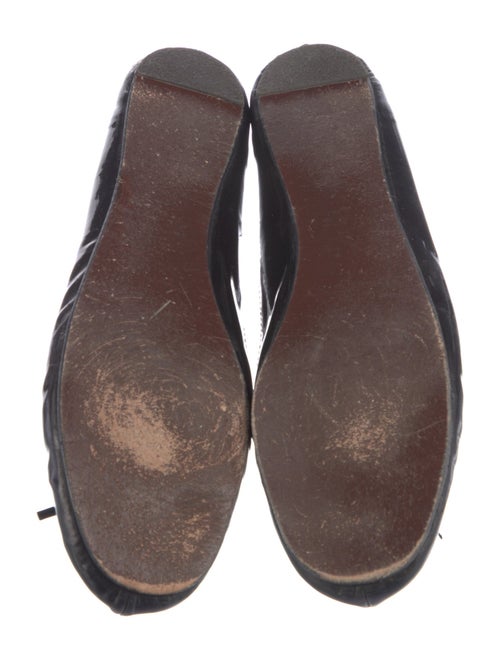 Alaïa Patent Leather Bow Accents Ballet Flats