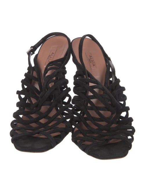 Alaïa Suede Slingback Sandals