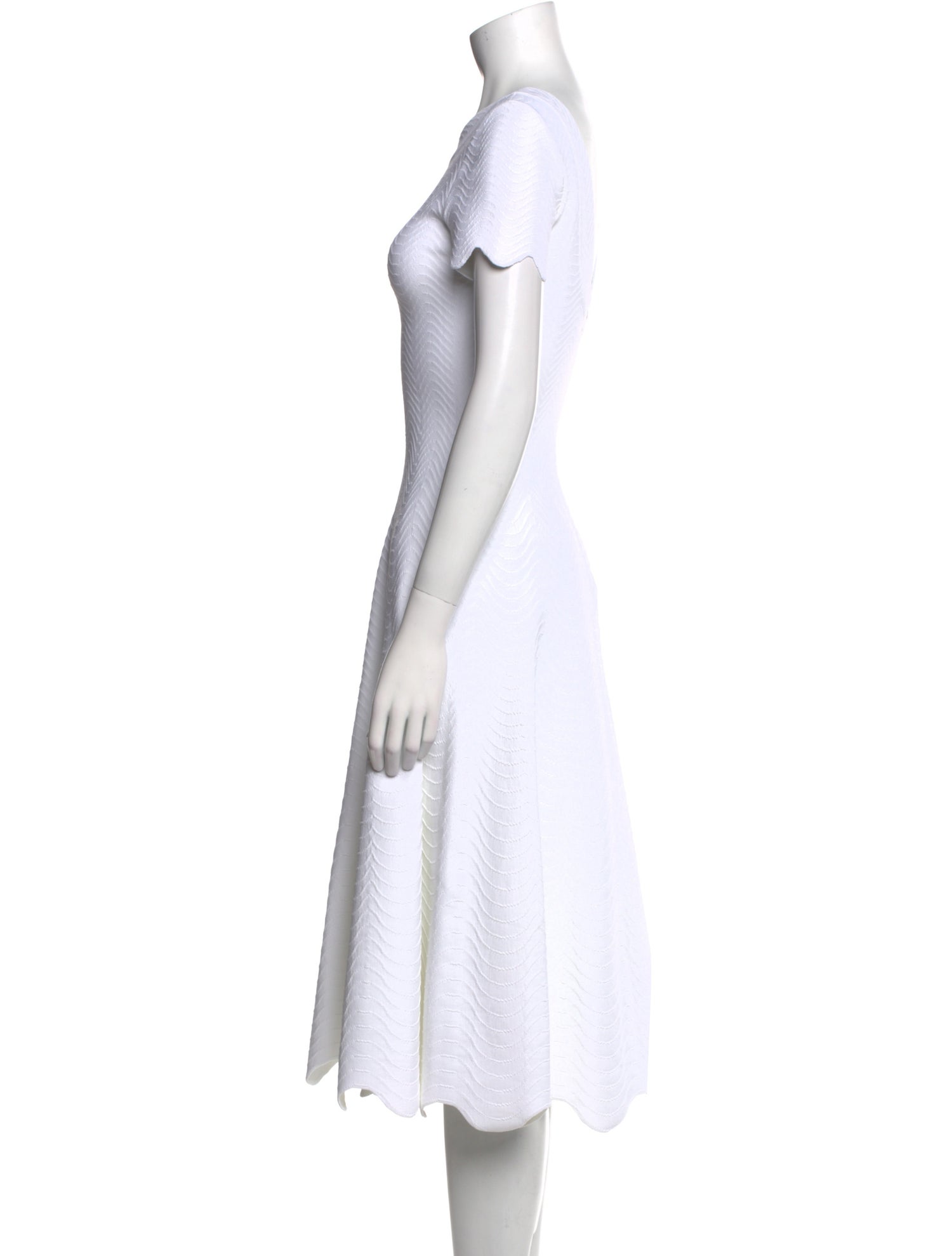 Alaïa Bateau Neckline Midi Length Dress