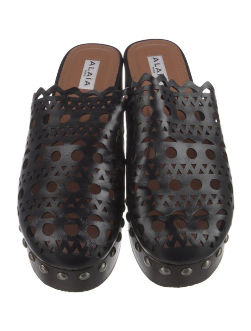 Alaïa Leather Lasercut Accents Slides