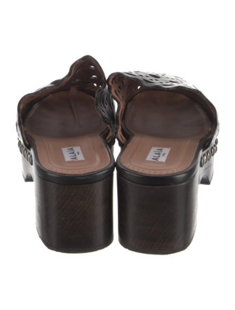 Alaïa Leather Lasercut Accents Slides