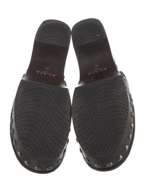 Alaïa Leather Lasercut Accents Slides