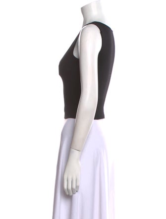 Alaïa Cashmere Scoop Neck Crop Top