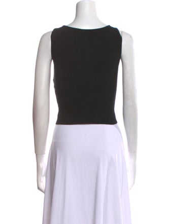 Alaïa Cashmere Scoop Neck Crop Top