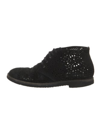 Alaïa Suede Eyelet Trim Sneakers