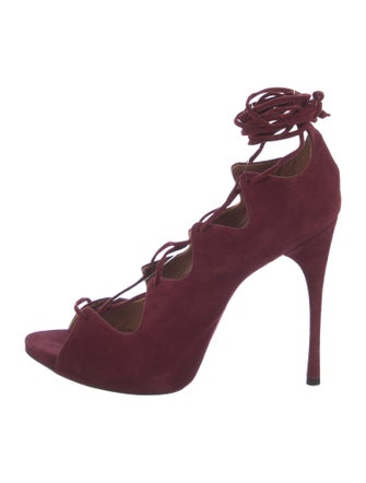 Alaïa Suede T-Strap Pumps