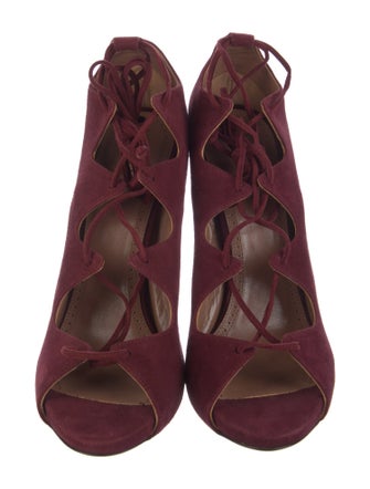 Alaïa Suede T-Strap Pumps