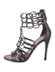 Alaïa Leather Chain-Link Accents Gladiator Sandals
