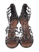 Alaïa Leather Chain-Link Accents Gladiator Sandals