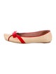 Alaïa Raffia Colorblock Pattern Ballet Flats