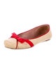 Alaïa Raffia Colorblock Pattern Ballet Flats