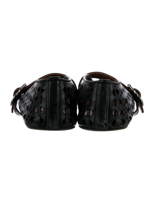 Alaïa Leather Lasercut Accents Mary Jane Flats