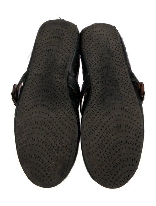 Alaïa Leather Lasercut Accents Mary Jane Flats