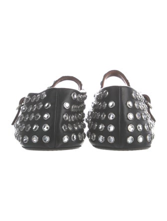 Alaïa Leather Printed Mary Jane Flats