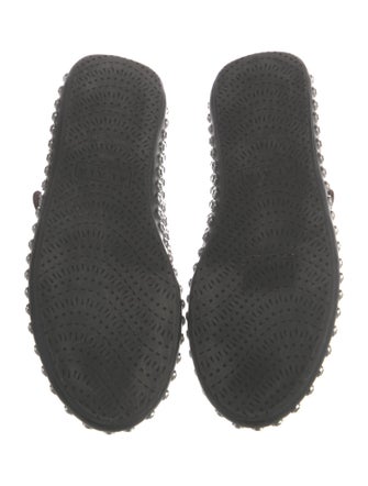 Alaïa Leather Printed Mary Jane Flats