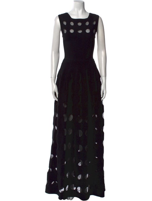 Alaïa Polka Dot Print Long Dress