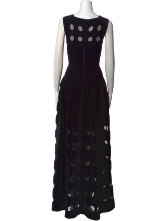 Alaïa Polka Dot Print Long Dress