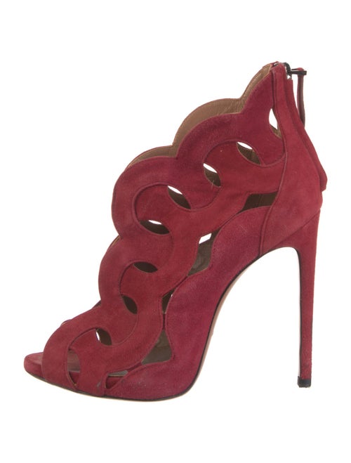 Alaïa Suede Cutout Accent Sandals