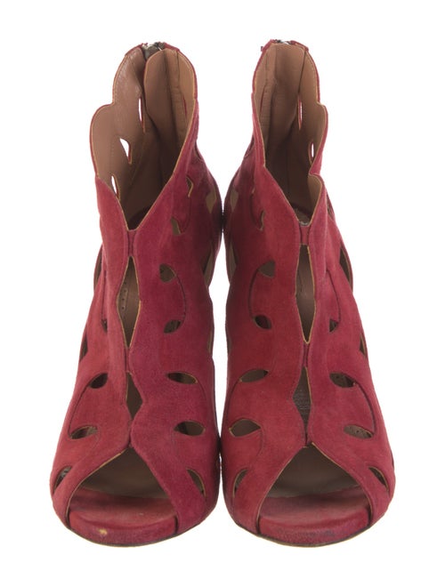 Alaïa Suede Cutout Accent Sandals