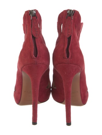 Alaïa Suede Cutout Accent Sandals