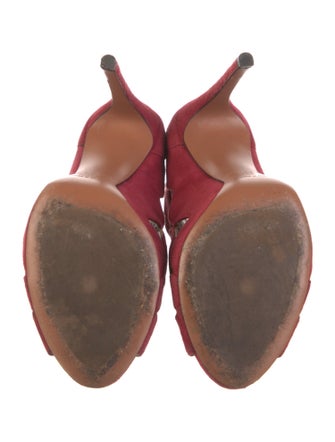 Alaïa Suede Cutout Accent Sandals