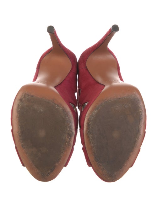 Alaïa Suede Cutout Accent Sandals