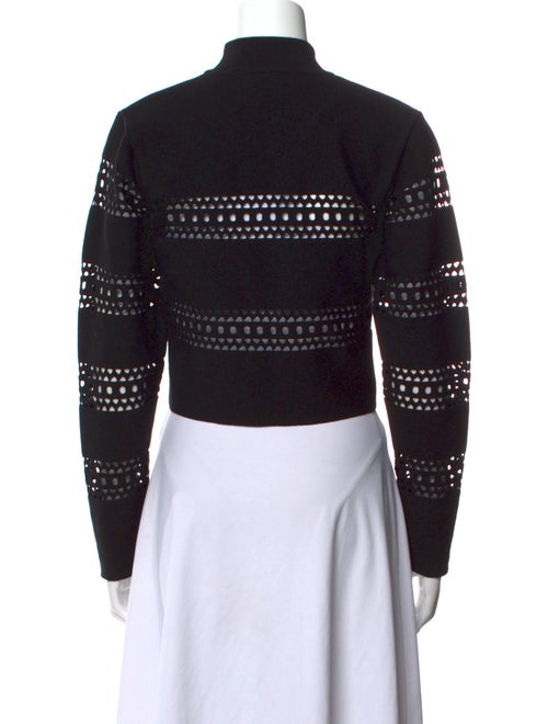 Alaïa Wool Mock Neck Crop Top