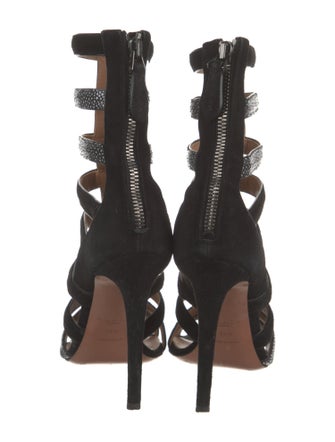 Alaïa Suede Colorblock Pattern Pumps