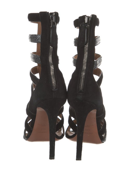 Alaïa Suede Colorblock Pattern Pumps