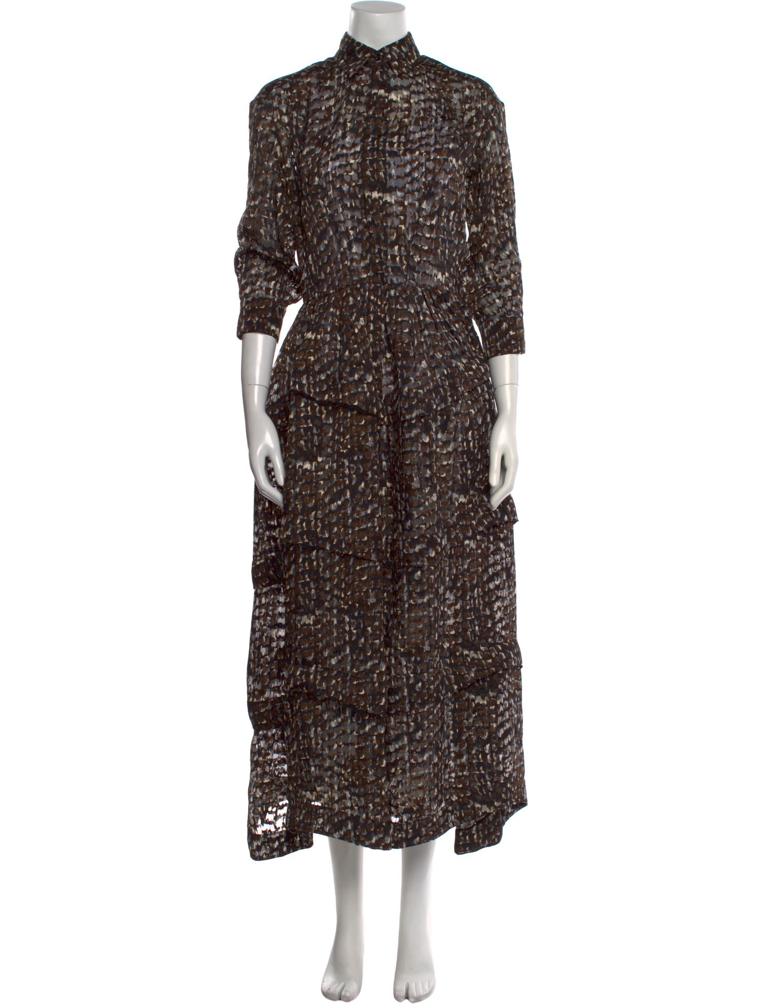 Alaïa Lace Pattern Long Dress