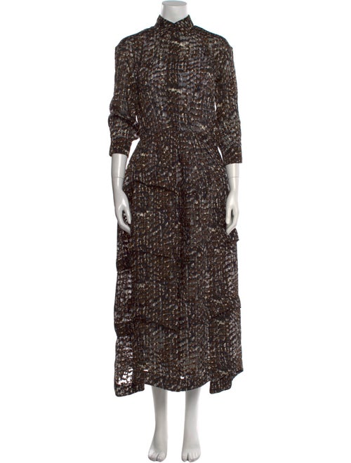 Alaïa Lace Pattern Long Dress