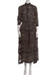 Alaïa Lace Pattern Long Dress