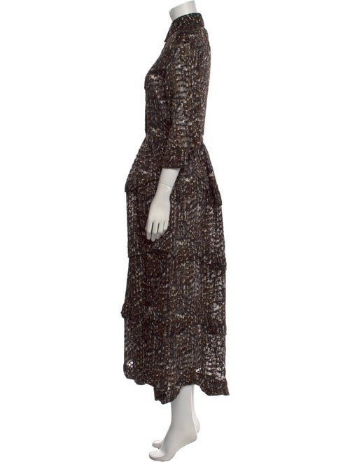 Alaïa Lace Pattern Long Dress
