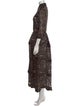 Alaïa Lace Pattern Long Dress