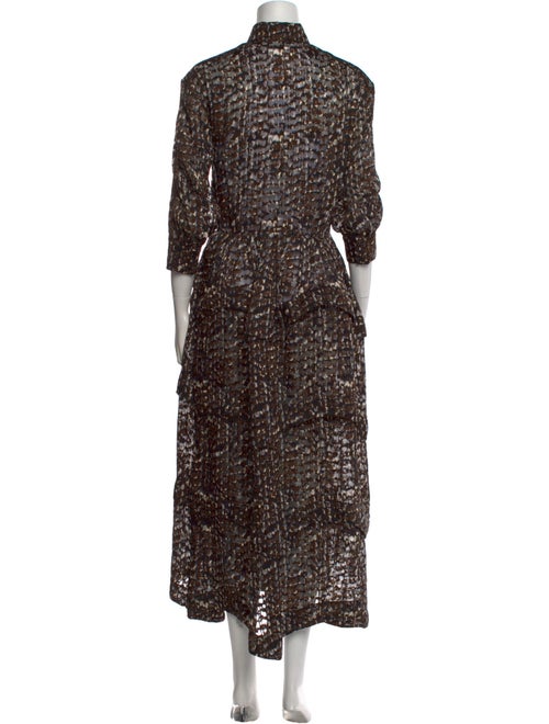 Alaïa Lace Pattern Long Dress