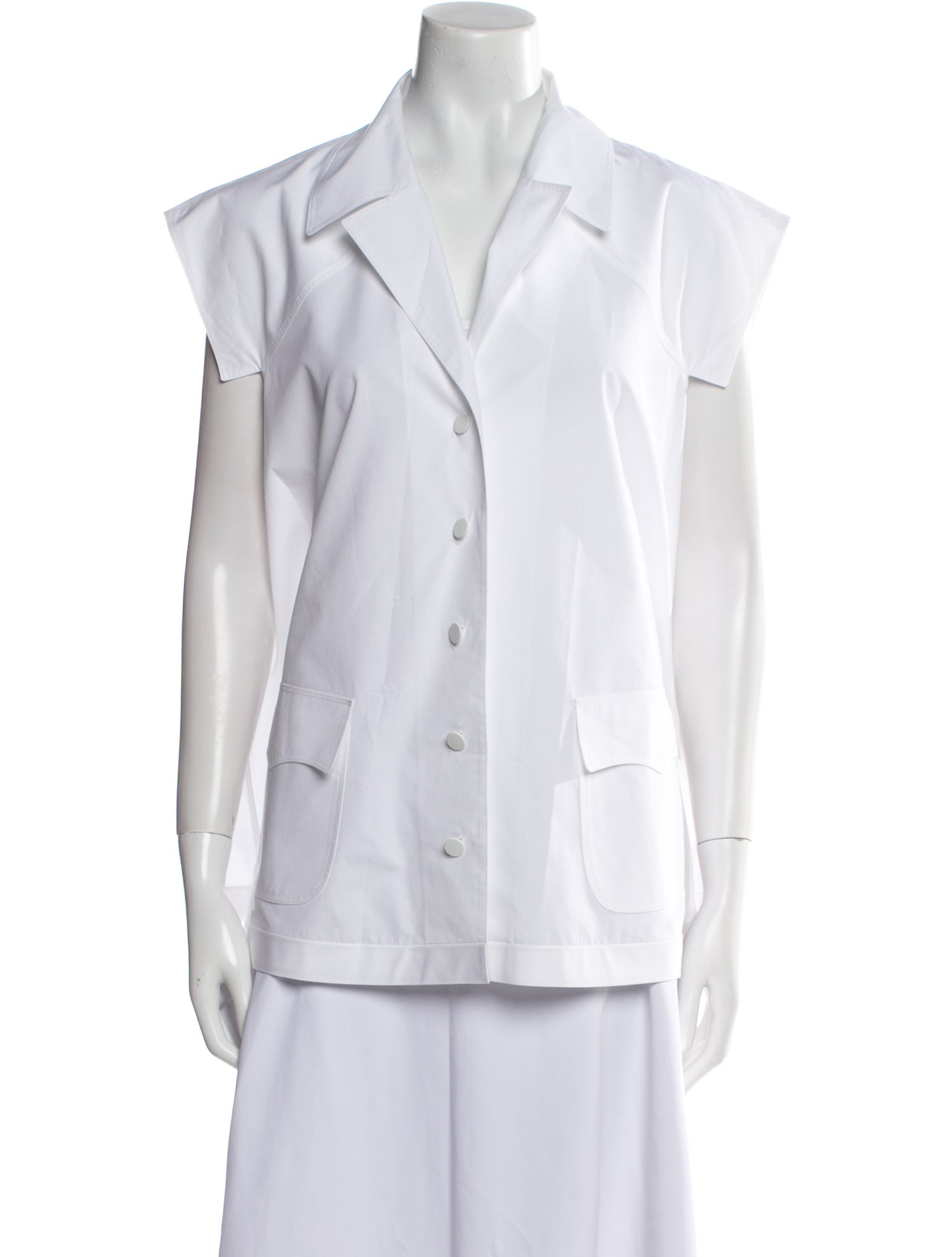 Alaïa Short Sleeve Button-Up Top