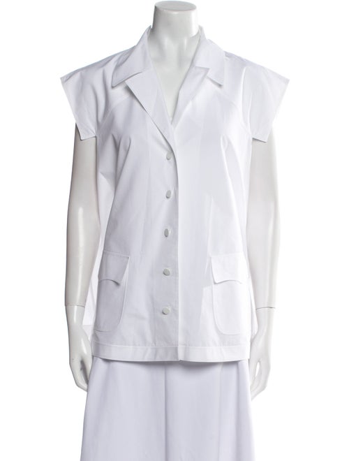 Alaïa Short Sleeve Button-Up Top