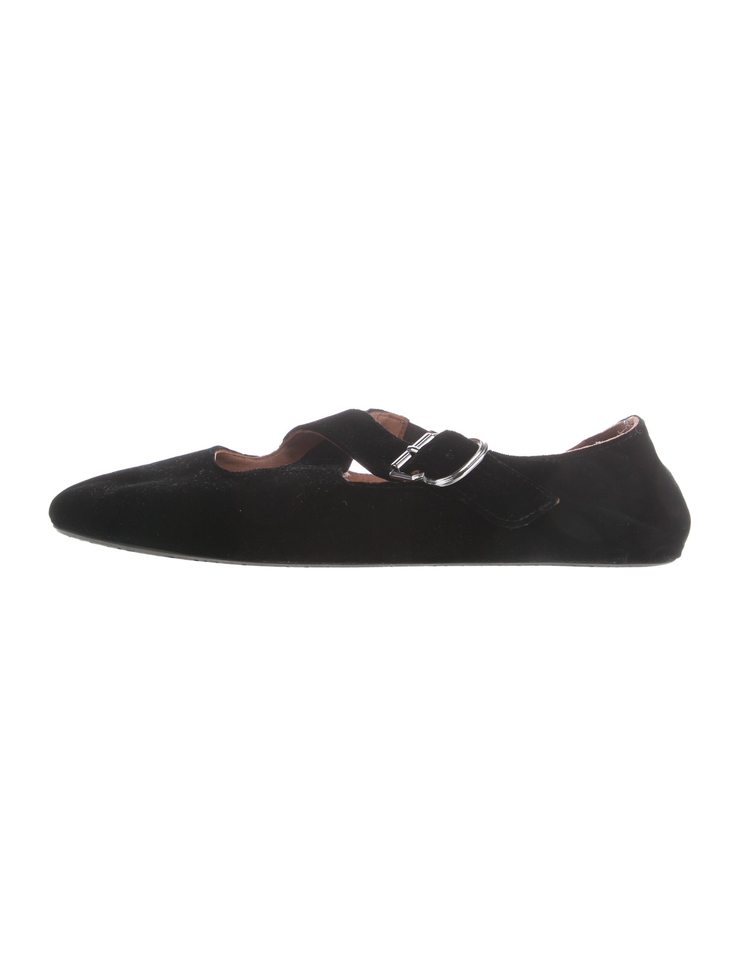 Alaïa Velvet Mary Jane Flats