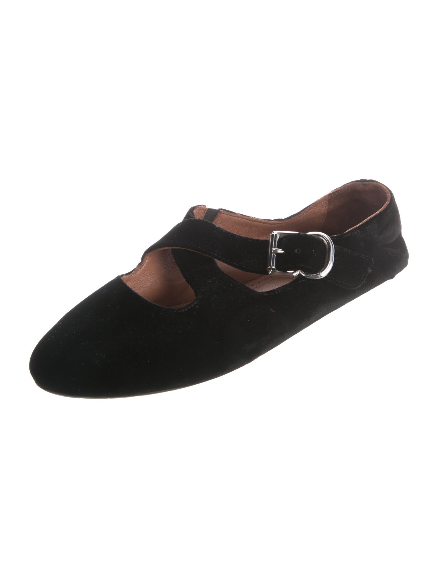 Alaïa Velvet Mary Jane Flats
